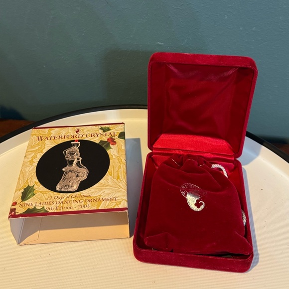 NWT Vintage Waterford Crystal Nine Ladies Dancing 12 Days of Christmas Ornament - Picture 7 of 7